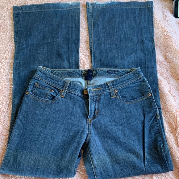 (7) SEVEN Dark Denim Wide Leg Jeans sz 27 - Picture 10 of 15